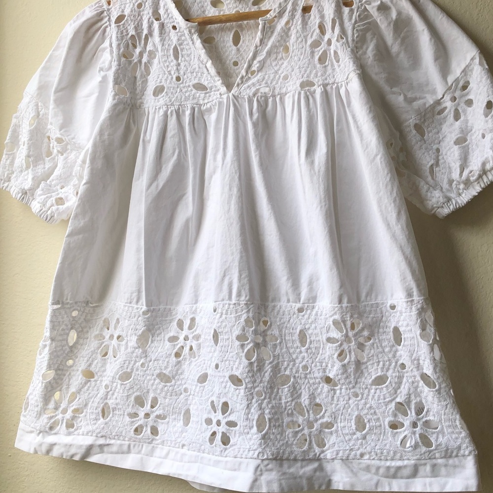 Eri + Ali Rodin Eyelet White Blouse - XS - Picture 8 of 15